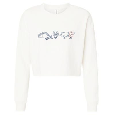Fish Taco Oyster Ditch Ham Wallet Cropped Pullover Crew