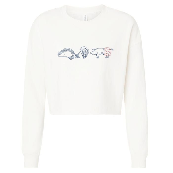 Fish Taco Oyster Ditch Ham Wallet Cropped Pullover Crew