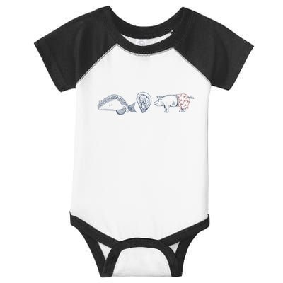 Fish Taco Oyster Ditch Ham Wallet Infant Baby Jersey Bodysuit