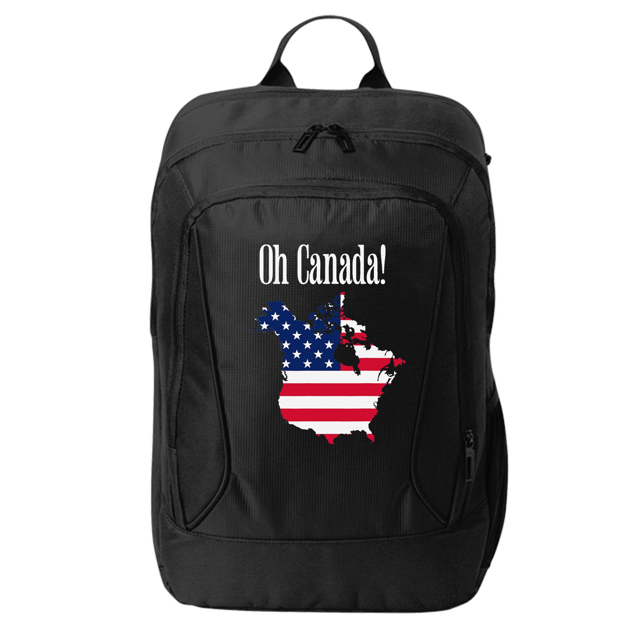 Funny Trump Oh Canada! Usa Canada Map 51st State City Backpack