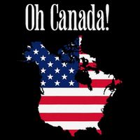 Funny Trump Oh Canada! Usa Canada Map 51st State Drawstring Bag