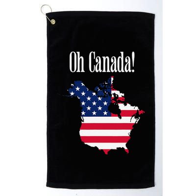 Funny Trump Oh Canada! Usa Canada Map 51st State Golf Towel
