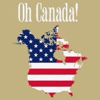 Funny Trump Oh Canada! Usa Canada Map 51st State Cooling Performance Crew T-Shirt