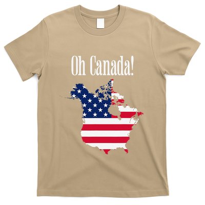 Funny Trump Oh Canada! Usa Canada Map 51st State T-Shirt