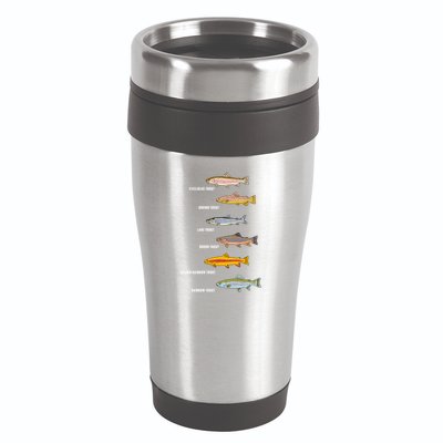 Funny Types Of Trout Fish Species Fishing Angling 16oz Travel Tumbler