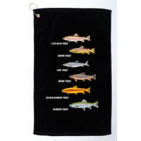 Funny Types Of Trout Fish Species Fishing Angling Golf Towel