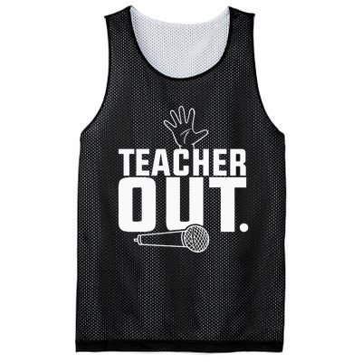 Funny Teacher Out Last Day Of School End Of Year Teacher Mesh Reversible Basketball Jersey Tank