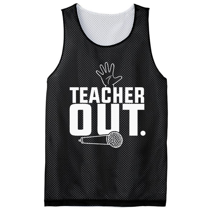 Funny Teacher Out Last Day Of School End Of Year Teacher Mesh Reversible Basketball Jersey Tank