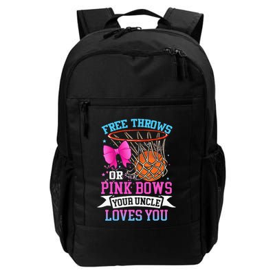 Free Throws Or Pink Bows Your Uncle Loves You Gender Reveal Backpack