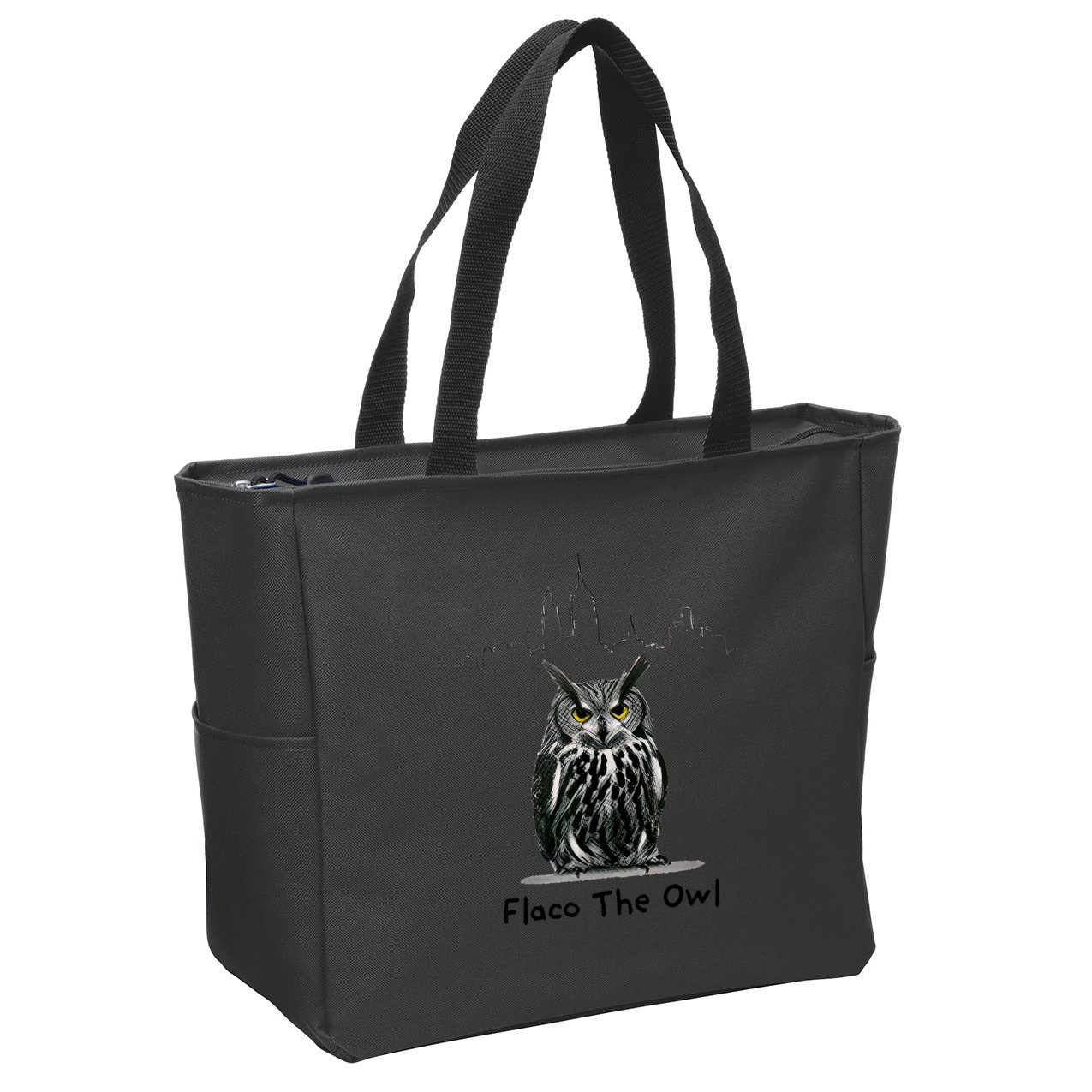 Flaco The Owl Zip Tote Bag