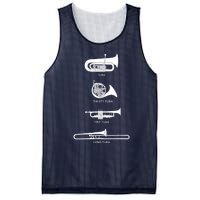 Funny Types Of Tuba Mesh Reversible Basketball Jersey Tank