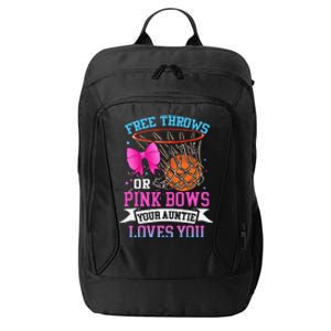 Free Throws Or Pink Bows Your Auntie Loves You Gender Reveal City Backpack