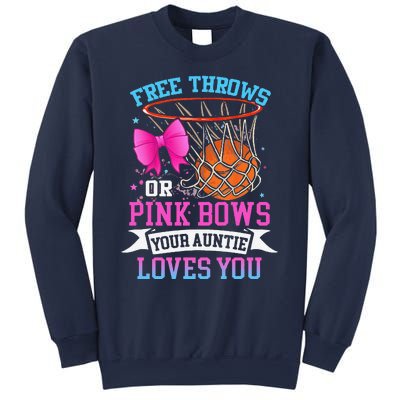 Free Throws Or Pink Bows Your Auntie Loves You Gender Reveal Sweatshirt