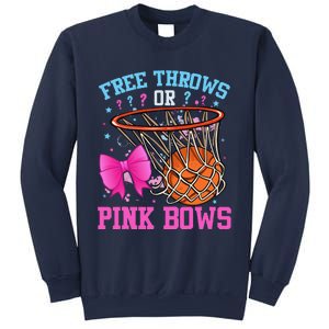 Free Throws Or Pink Bows Pregnancy Basketball Pink Or Blue Sweatshirt