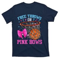 Free Throws Or Pink Bows Pregnancy Basketball Pink Or Blue T-Shirt