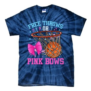 Free Throws Or Pink Bows Pregnancy Basketball Pink Or Blue Tie-Dye T-Shirt