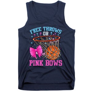 Free Throws Or Pink Bows Pregnancy Basketball Pink Or Blue Tank Top