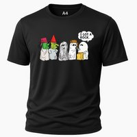 Funny Trick Or Treat Halloween Ghost Costume I Got A Rock Cooling Performance Crew T-Shirt