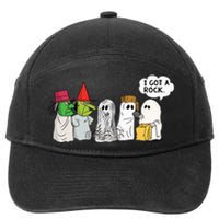 Funny Trick Or Treat Halloween Ghost Costume I Got A Rock 7-Panel Snapback Hat