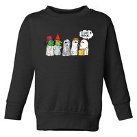 Funny Trick Or Treat Halloween Ghost Costume I Got A Rock Toddler Sweatshirt