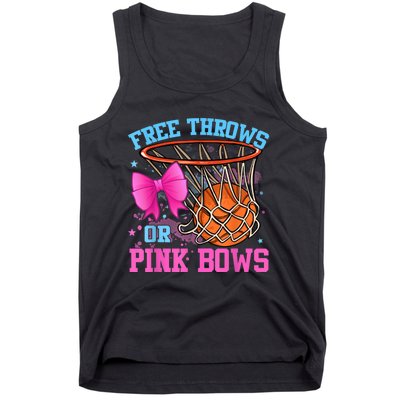 Free Throws Or Pink Bows Pregnancy Pink Or Blue Tank Top