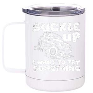 Funny Truck Off Road Driver Four Wheeler Rider 12 oz Stainless Steel Tumbler Cup