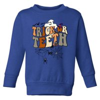 Funny Trick Or Teeth Dentist Halloween Costume Dental Squad Cute Gift Toddler Sweatshirt