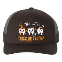 Funny Trick Or Teeth Dentist Halloween Costume Dental Squad Yupoong Adult 5-Panel Trucker Hat