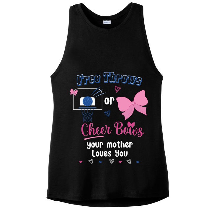 Free Throws Or Cheer Bows Your Mother Loves You Gift Ladies PosiCharge Tri-Blend Wicking Tank