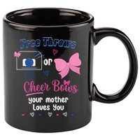 Free Throws Or Cheer Bows Your Mother Loves You Gift 11oz C Handle Ceramic Mug