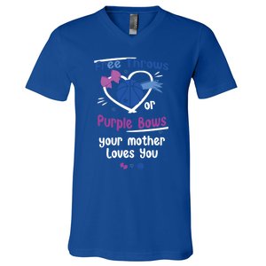 Free Throws Or Purple Bows Your Mother Loves You Gift V-Neck T-Shirt