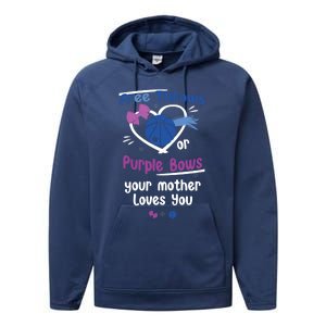 Free Throws Or Purple Bows Your Mother Loves You Gift Performance Fleece Hoodie