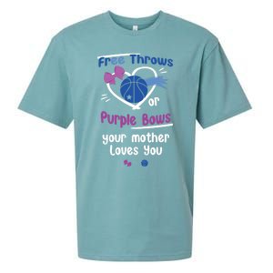 Free Throws Or Purple Bows Your Mother Loves You Gift Sueded Cloud Jersey T-Shirt