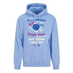 Free Throws Or Purple Bows Your Mother Loves You Gift Unisex Surf Hoodie