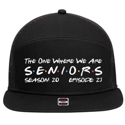 Funny The One Where We Are Seniors Season 20 Episode 23 7 Panel Mesh Trucker Snapback Hat