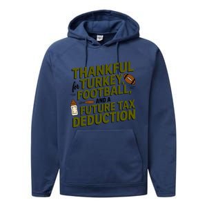 Funny Thanksgiving Pregnancy Announcement Dad To Be 2025 Performance Fleece Hoodie