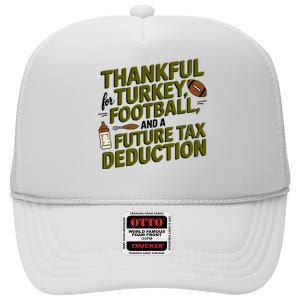 Funny Thanksgiving Pregnancy Announcement Dad To Be 2025 High Crown Mesh Back Trucker Hat