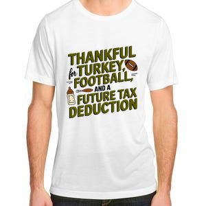 Funny Thanksgiving Pregnancy Announcement Dad To Be 2025 Adult ChromaSoft Performance T-Shirt