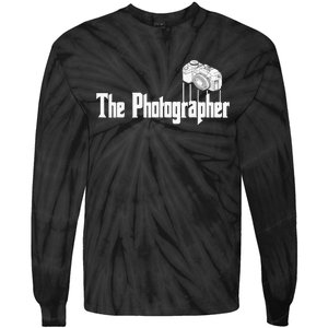 Funny The Photographer Photography Camera Tie-Dye Long Sleeve Shirt