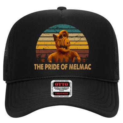 Funny The Pride Of Melmac Alf Alien Vintage Gift High Crown Mesh Back Trucker Hat