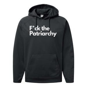 F The Patriarchy Fuck The Patriarchy Performance Fleece Hoodie