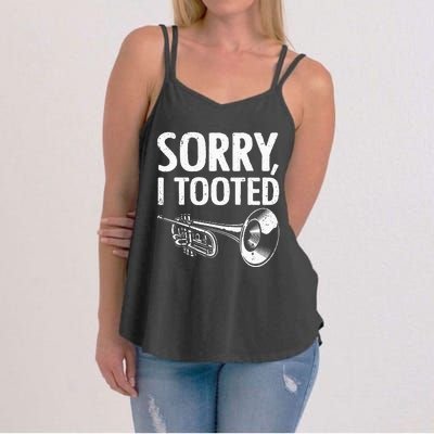 Funny Trumpet Player Design Trumpet Trumpeter Women's Strappy Tank