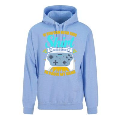 Forced To Pause My Game Game Controller Video Gamer Gaming Funny Gift Unisex Surf Hoodie