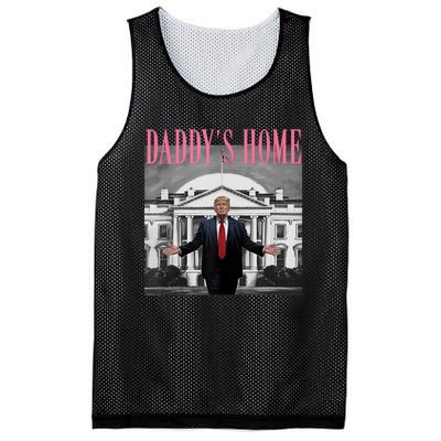 Funny Trump Pink Daddys Home  Trump 2024 Mesh Reversible Basketball Jersey Tank