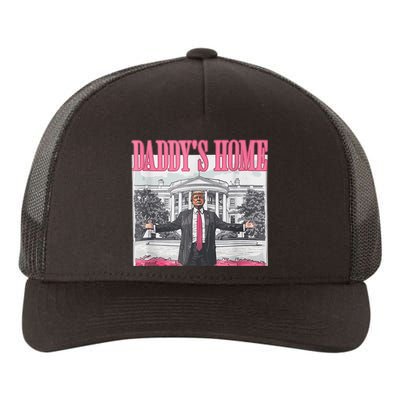 Funny Trump Pink Daddys Home  Trump 2024 Yupoong Adult 5-Panel Trucker Hat