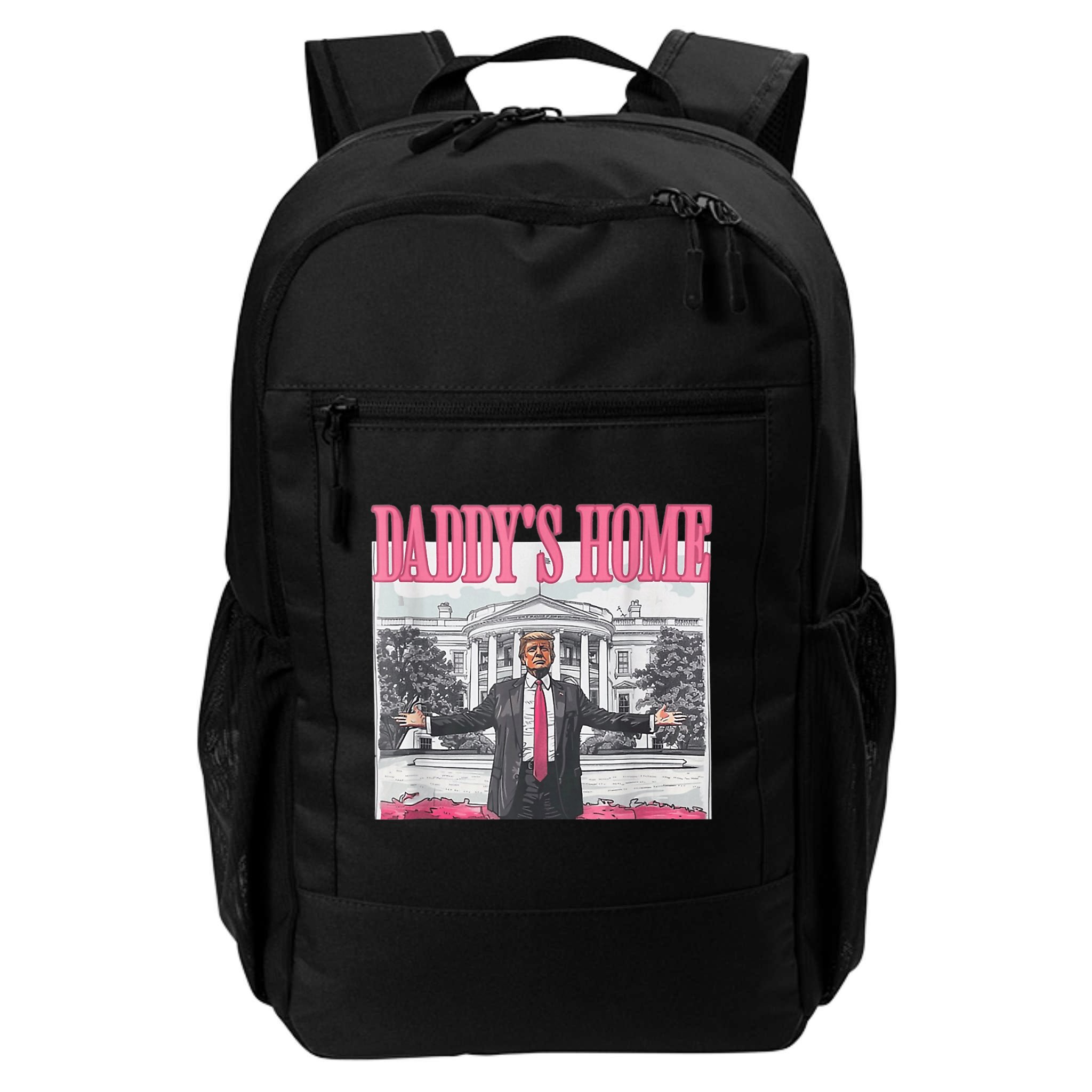 Funny Trump Pink Daddys Home  Trump 2024 Backpack