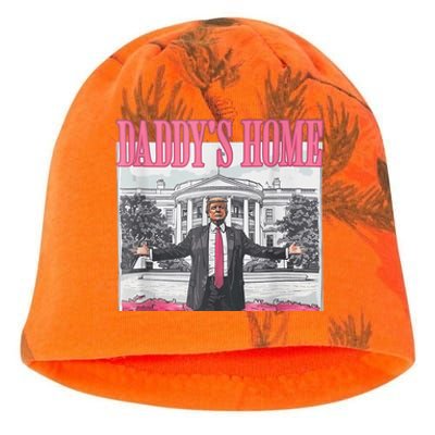 Funny Trump Pink Daddys Home  Trump 2024 Kati - Camo Knit Beanie