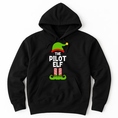 Funny The Pilot Elf Christmas Matching Family Party Hoodie