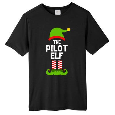 Funny The Pilot Elf Christmas Matching Family Party Tall Fusion ChromaSoft Performance T-Shirt