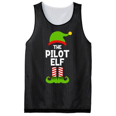 Funny The Pilot Elf Christmas Matching Family Party Mesh Reversible Basketball Jersey Tank